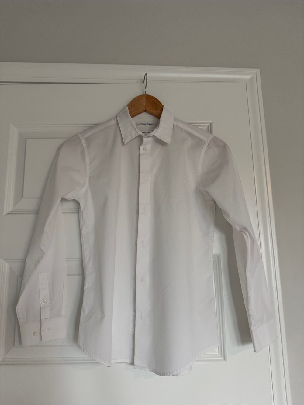 Calvin Klein White Button-Down Dress Shirt for Kids Size 14